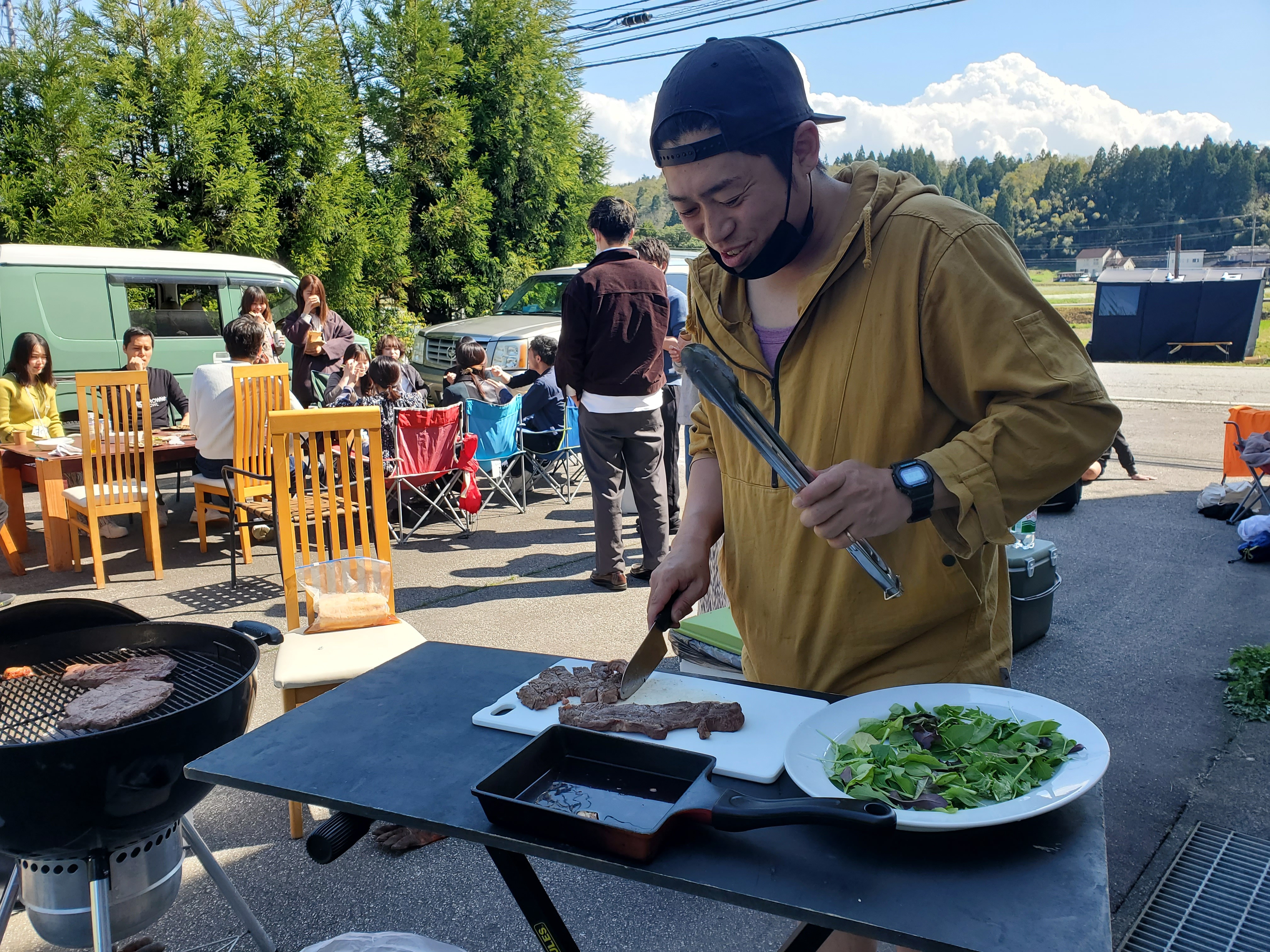 BBQと焚き火を囲んで語る