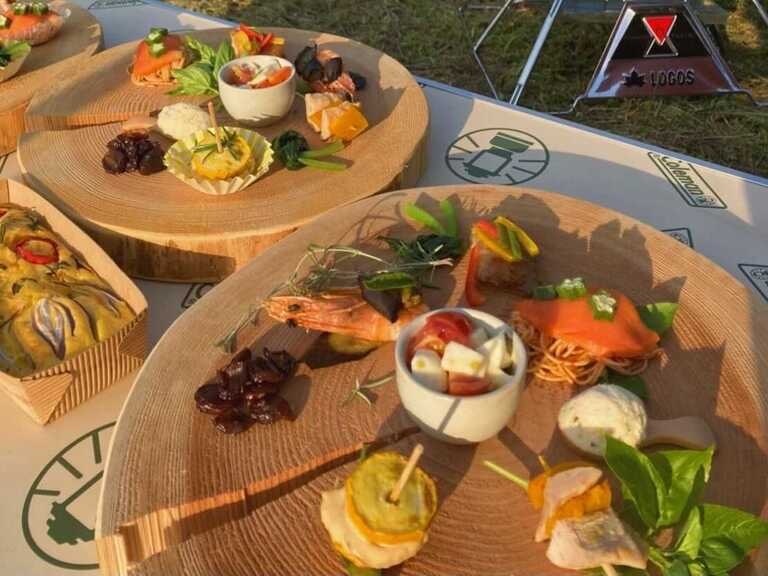 Skillet dishes with local vegetables and a one-plate meal