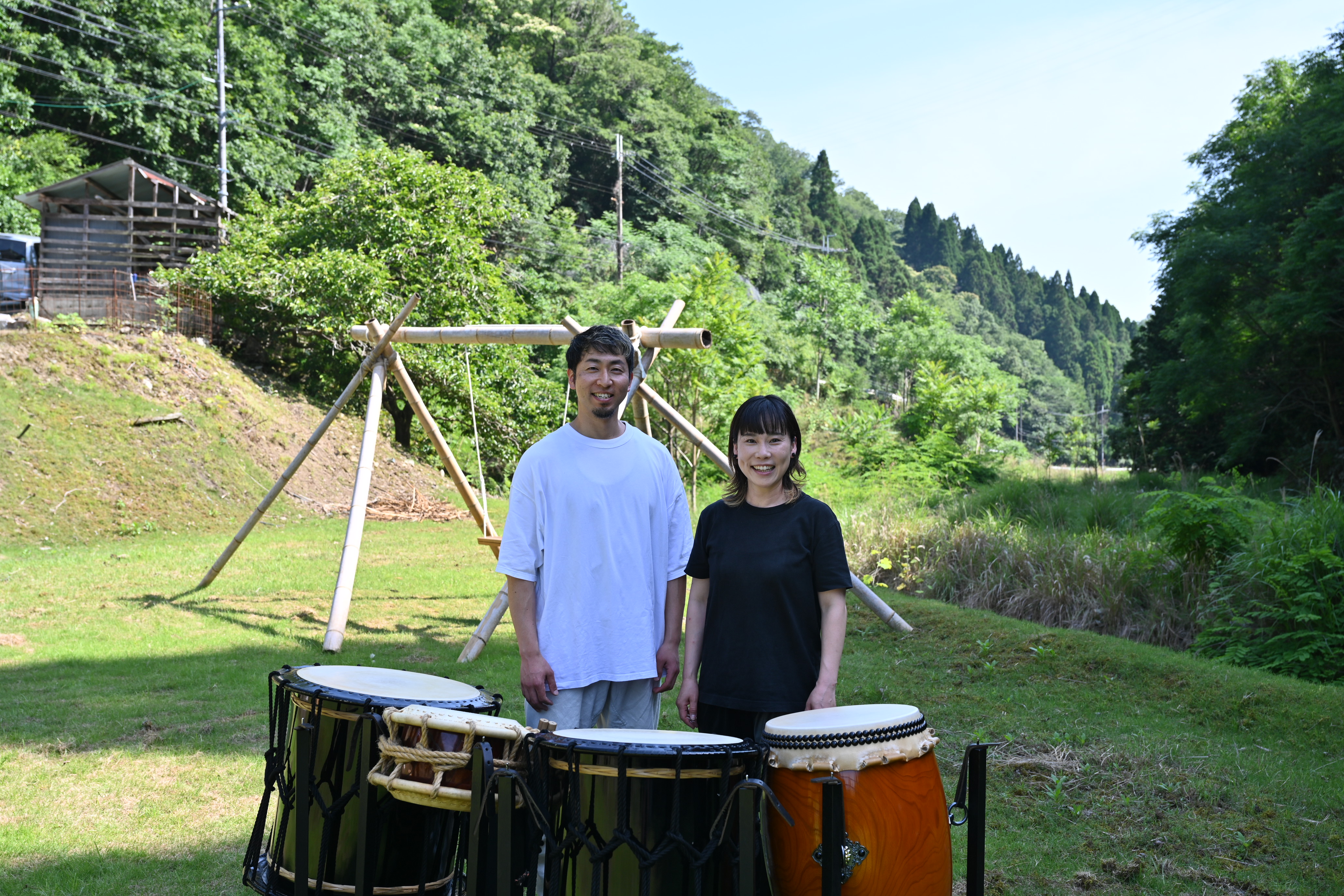 世界を舞台に活躍する奏者と山里で楽しむ和太鼓ワークショップ / プロ奏者・前田剛史さん＆真弥さんのご紹介