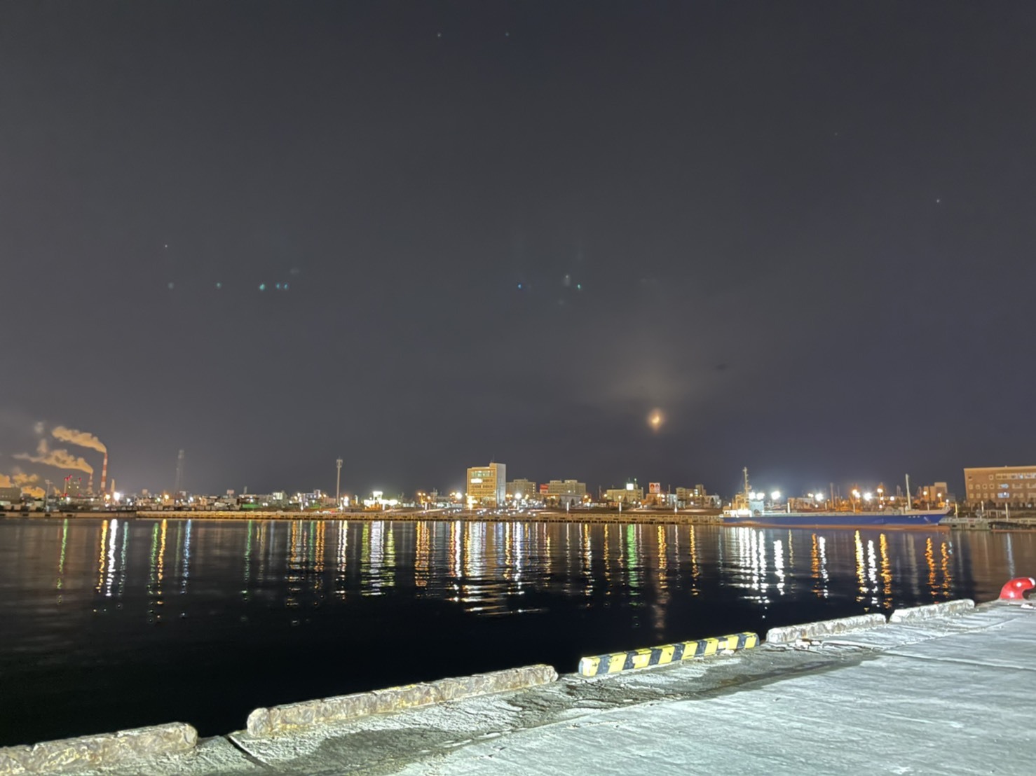 キラキラ公園から苫小牧の港の夜景